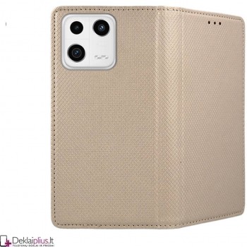 Telone atverčiamas dėklas - auksinės spalvos Xiaomi 13